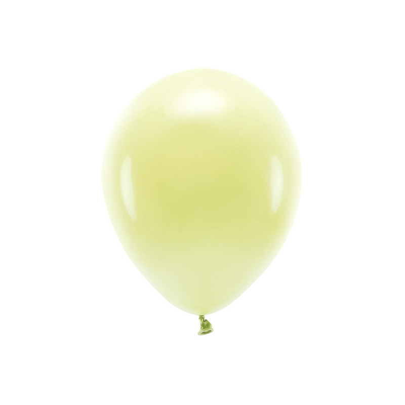 100 stk. Økologiske lysegul balloner str. 12"