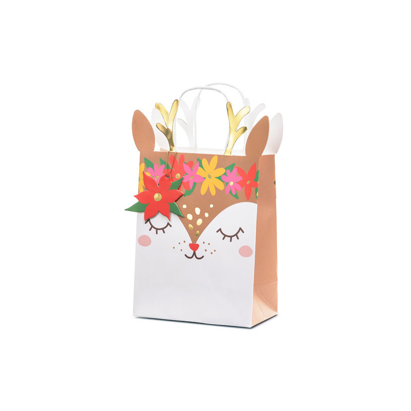 1 stk Juletræs gavepose med hank 20,5x30x10,5cm