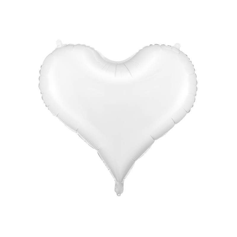 Hvid hjerte 29,5 folieballon