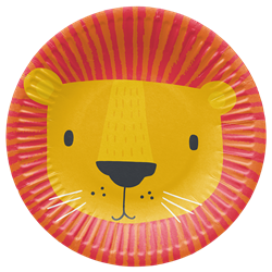8 stk Paptallerkner Vilde dyr - 18 cm Plastik fri