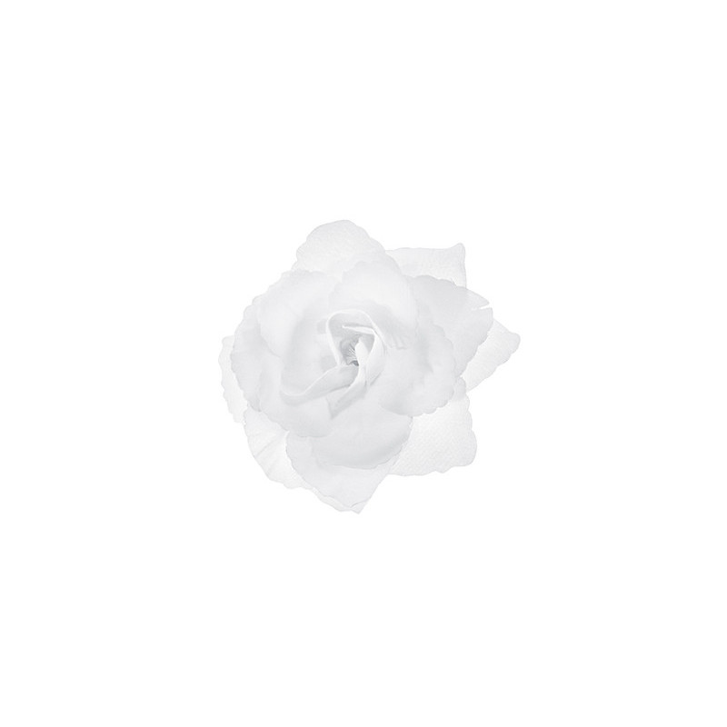 24 stk. Selvklæbende Hvide Roser, 9cm i Diameter