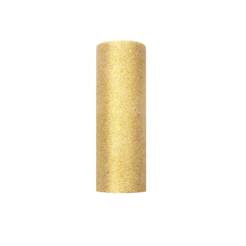 1 stk. Guldglitrende Tylrulle i Luksusudgave, 0.15 x 9m