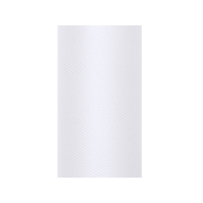 1 stk. Elegant Hvid Tylrulle, Simpelt Design, Mål: 0.8 x 9m