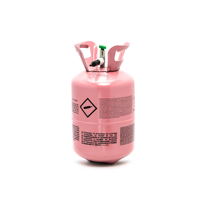 1 stk. Pink Heliumtank til 30 Sortprintede Balloner, Kapacitet 0.20 m3