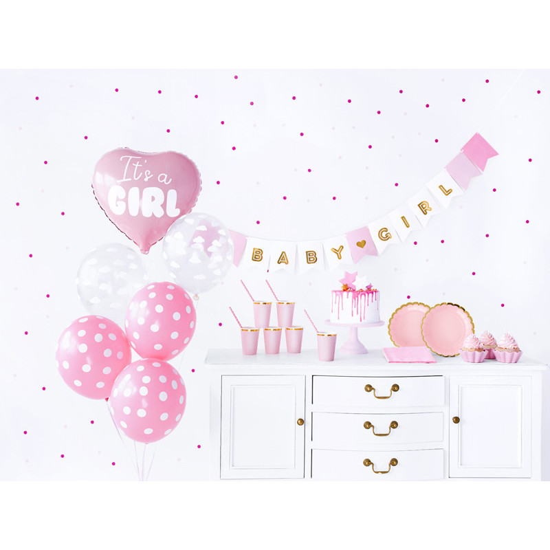 1 sæt Lyserød Baby Girl Party Box Dekorationssæt - Alt hvad du skal bruge