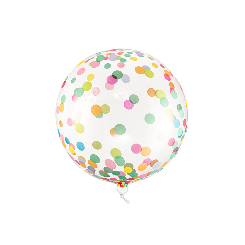 1 stk Kæmpe ballon med Farverig konfetti Ø40 cm