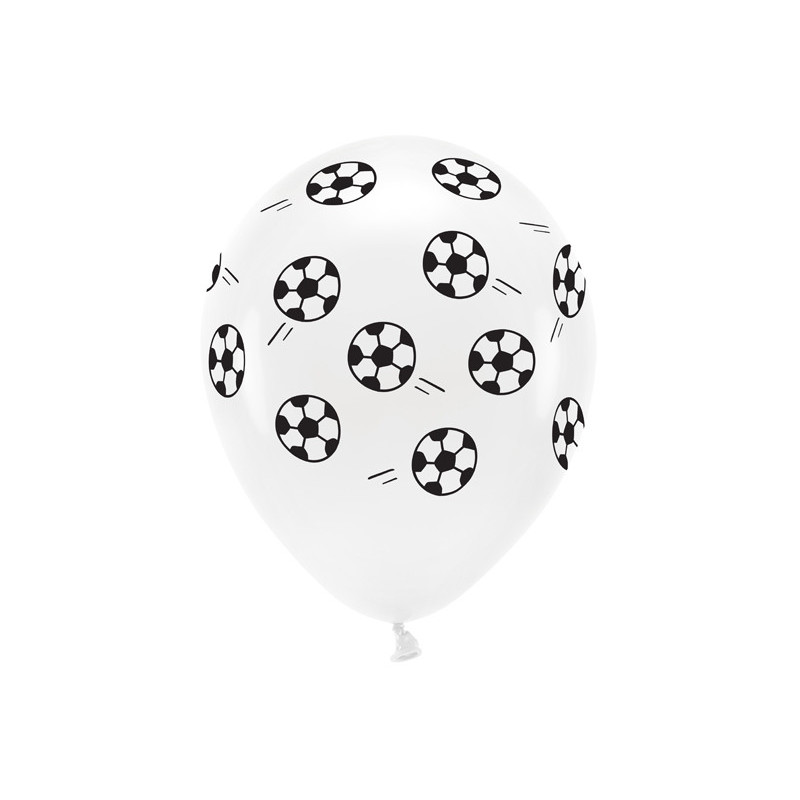 6 stk. Øko-Fodboldballoner i Pastel Hvid, 33 cm