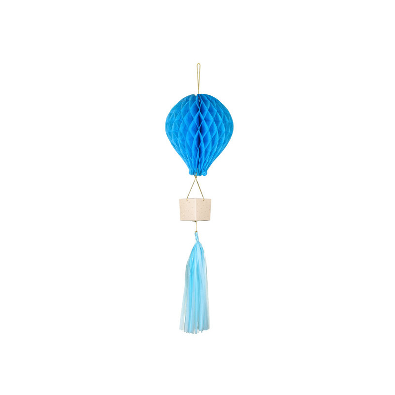 1 stk. Blå Honningkage Luftballon Sæt, 70 cm med Kurv og Kvast