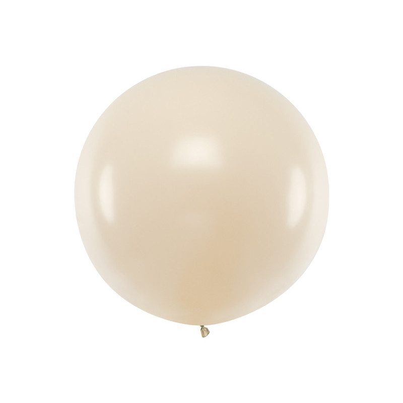 1 stk. Stor Rund Ballon i Elegant Nude, Diameter på 1 Meter