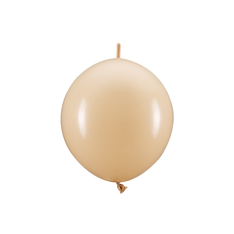 20 stk. Sammenkædede Balloner i Nøgenfarve, 33 cm