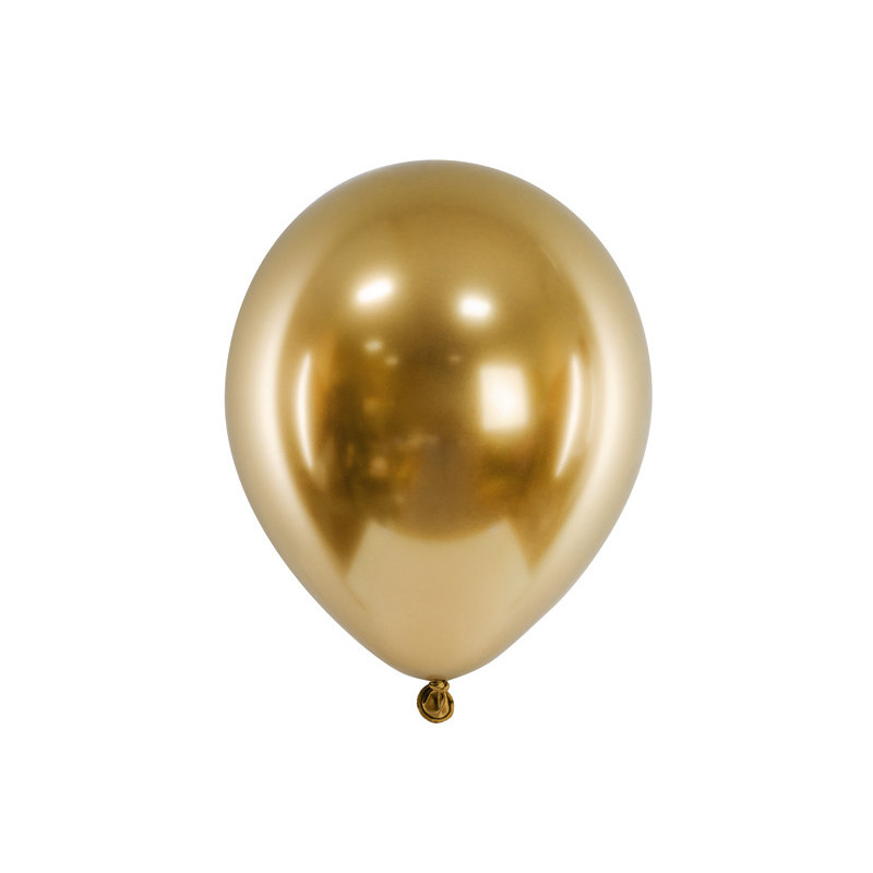 5 stk. Gyldne Glansfulde Balloner, 46 cm i diameter