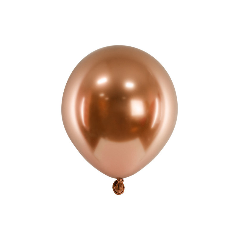 50 stk. Glossy Kobberfarvede Balloner, 12 cm i Diameter