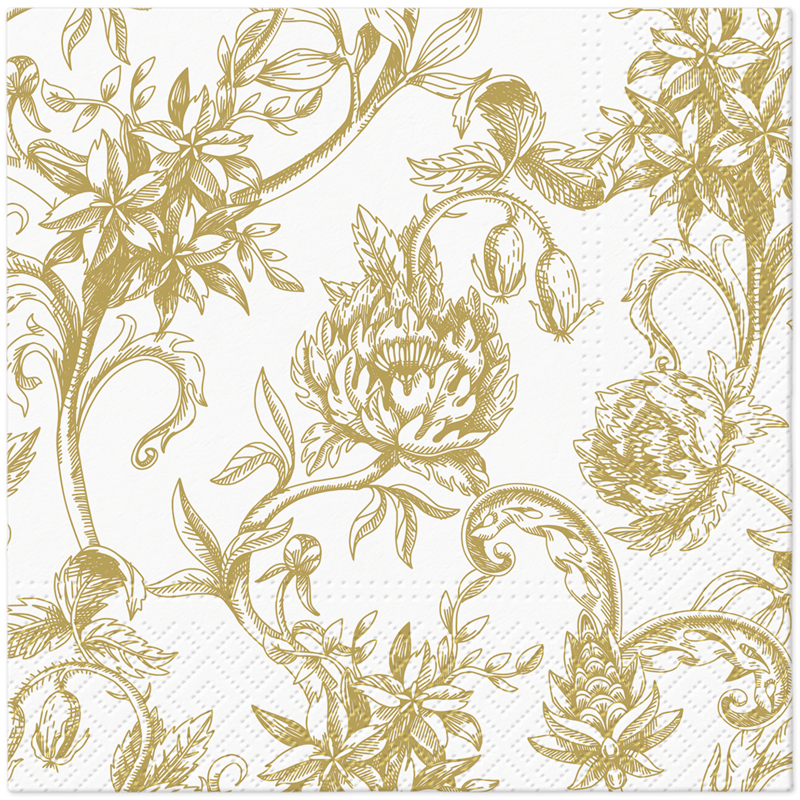 20 stk. Baroque Flowers frokostservietter - En Smuk og Funktionel Del af Din Borddækning 20 stk. Baroque Flowers frokostservietter - En Smuk og Funktionel Del af Din Borddækning