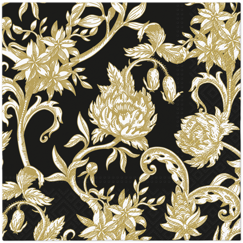 20 stk. Baroque Flowers frokostservietter - En Smuk og Funktionel Del af Din Borddækning 20 stk. Baroque Flowers frokostservietter - En Smuk og Funktionel Del af Din Borddækning