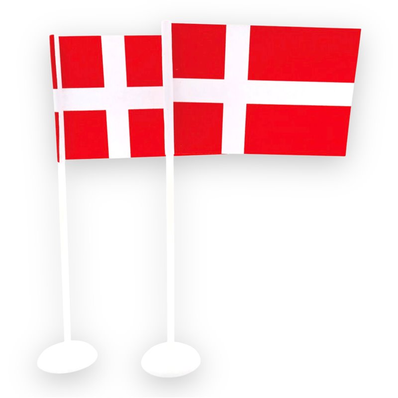 6 Stk Dannebrog Bordflag med fod - Skab en Festlig Stemning med Dansk Stolthed og Samhørighed