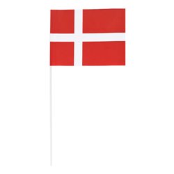 10 stk Dannebrog - Dansk flag på pind A5 - 40 cm 10 stk Dannebrog - Dansk flag på pind A5 - 40 cm
