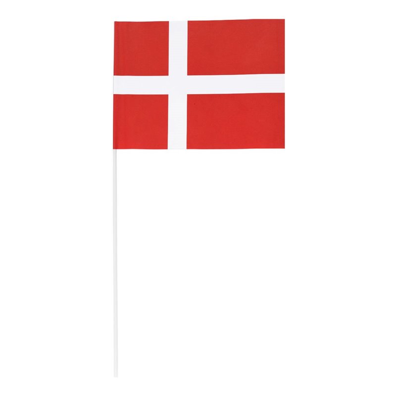 10 stk Dannebrog - Dansk flag på pind A5 - 40 cm 10 stk Dannebrog - Dansk flag på pind A5 - 40 cm