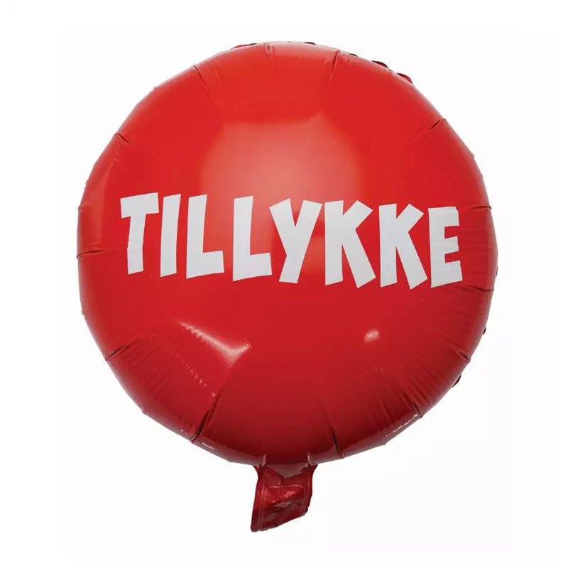 1 stk. Festlig Tillykke  Folieballon, 44 cm, Perfekt til Fødselsdage