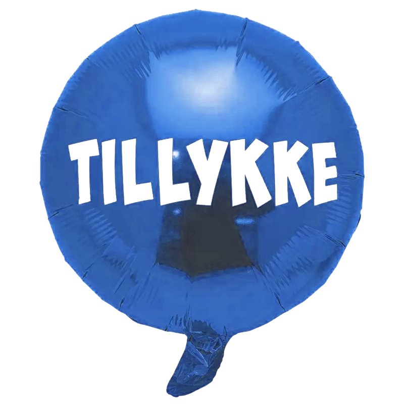 1 stk. Festlig Tillykke Folieballon, 44 cm, Perfekt til Fødselsdage