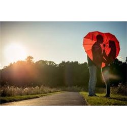 1 stk. Romantisk Hjerteparaply i Strålende Rød, 102cm Diameter, Letvægt Aluminium 1 stk. Romantisk Hjerteparaply i Strålende Rød, 102cm Diameter, Letvægt Aluminium
