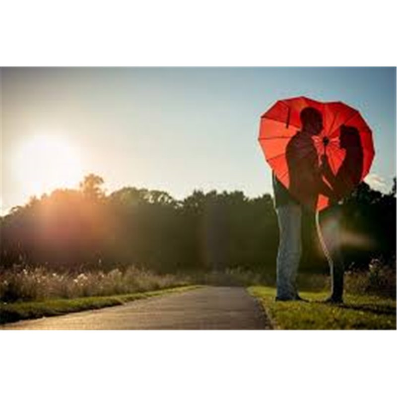1 stk. Romantisk Hjerteparaply i Strålende Rød, 102cm Diameter, Letvægt Aluminium 1 stk. Romantisk Hjerteparaply i Strålende Rød, 102cm Diameter, Letvægt Aluminium