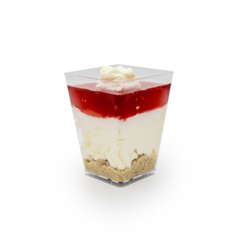 24 stk Firkantede Pyramide Tapa-tizers bæger 160 ml - klar - Genbrugelige 24 stk Firkantede Pyramide Tapa-tizers bæger 160 ml - klar - Genbrugelige