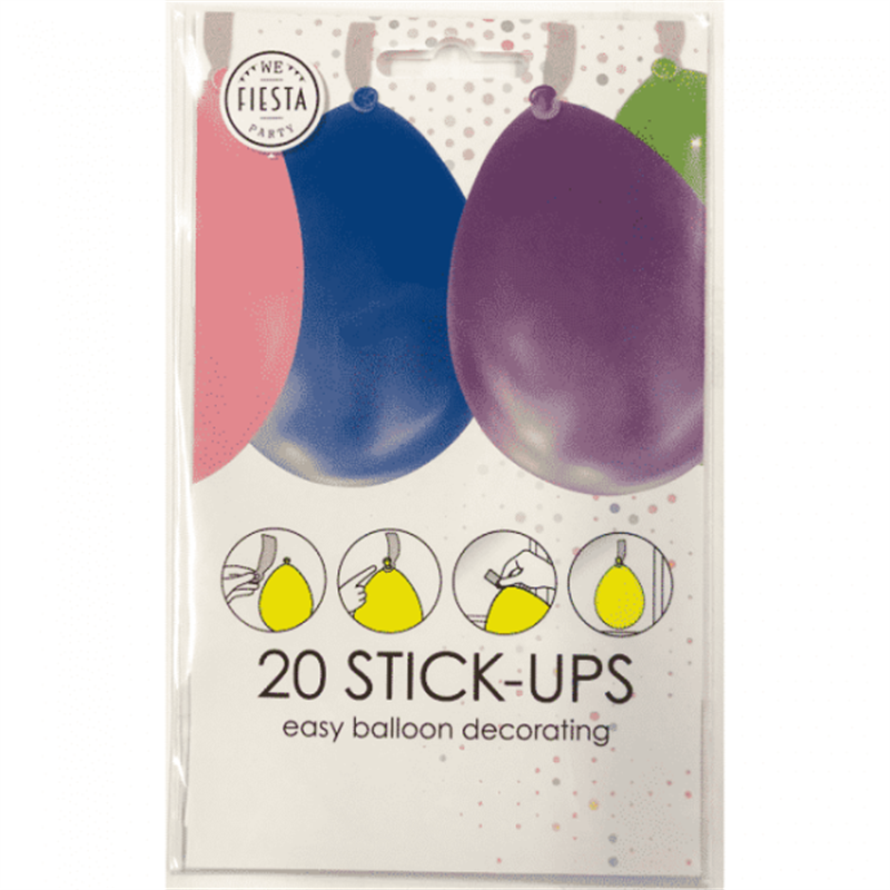 20 stk Stick ups ballonophæng - Nemt ophæng til løse balloner