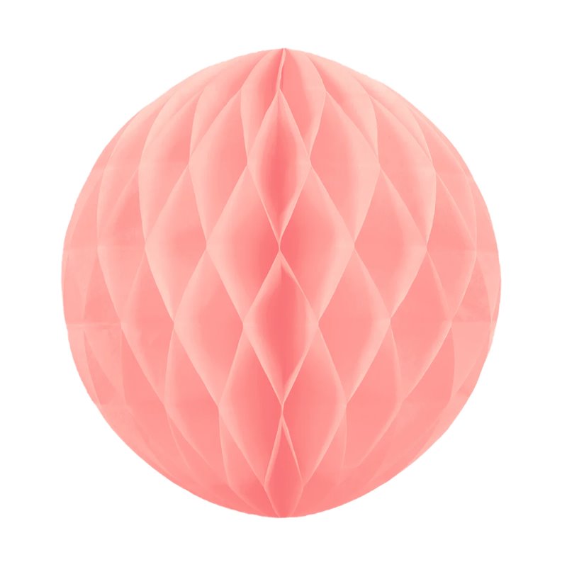 1 stk Honeycomb silkepapirkugle Lys pink 30 cm - papir bikube