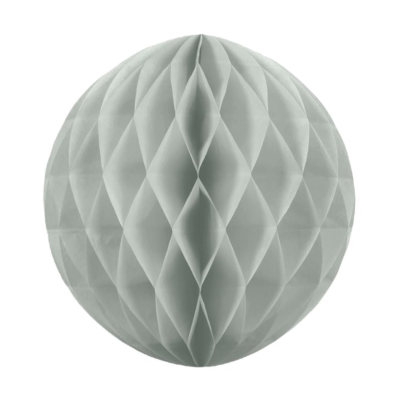 1 stk Honeycomb silkepapirkugle Grå 30 cm - papir bikube 1 stk Honeycomb silkepapirkugle Grå 30 cm - papir bikube