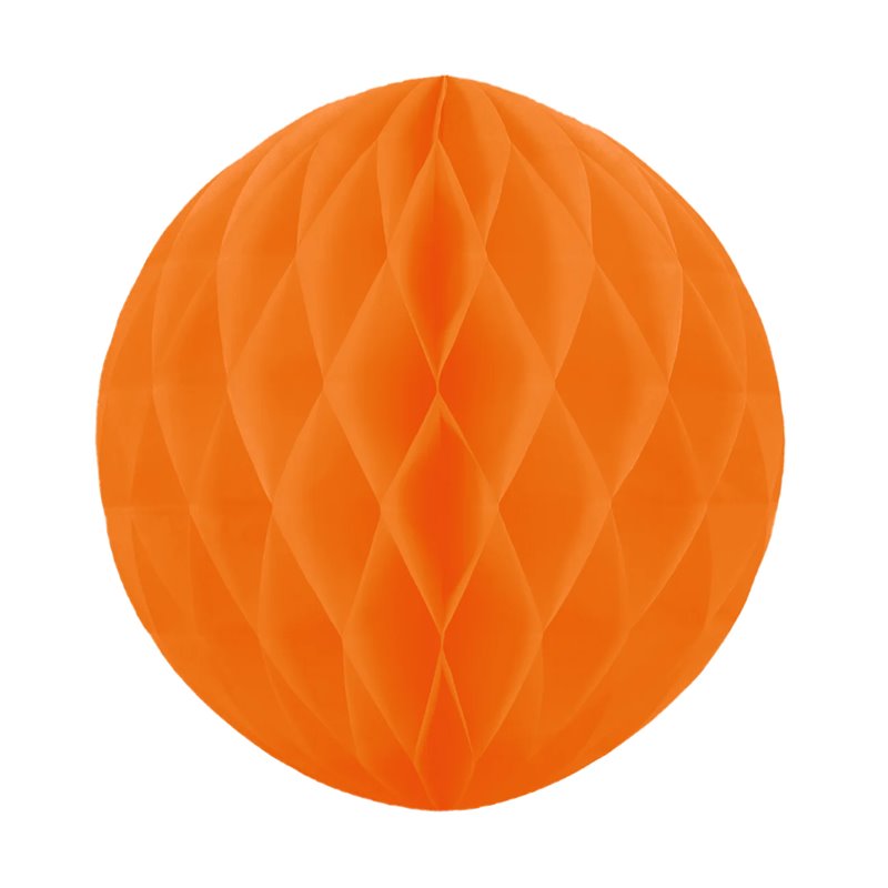 1 stk Honeycomb silkepapirkugle Orange 30 cm - papir bikube