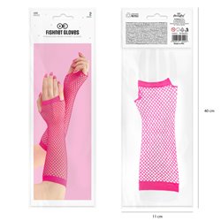 1 sæt Fingerløse Neon pink Nethandsker albue handsker 24 cm 1 sæt Fingerløse Neon pink Nethandsker albue handsker 24 cm