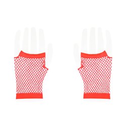 1 sæt Fingerløse Nethandsker rød 11 cm handsker 1 sæt Fingerløse Nethandsker rød 11 cm handsker