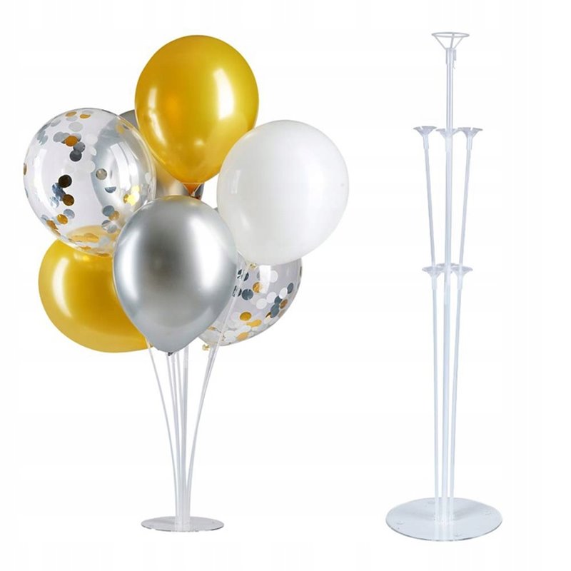 1 stk. Ballonstativ Selvmonterings Ballonholder til 7 Balloner 70 cm