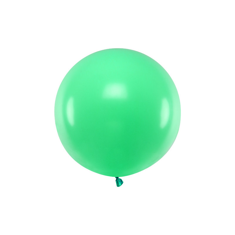 1 Stk. - 60 cm Rund Festballon i Elegant Pastel Grøn Farve 1 Stk. - 60 cm Rund Festballon i Elegant Pastel Grøn Farve