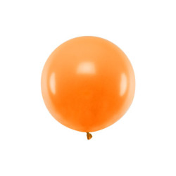 1 Stk. - 60 cm Rund Festballon i Elegant Pastel Mandarin Orange Farve 1 Stk. - 60 cm Rund Festballon i Elegant Pastel Mandarin Orange Farve