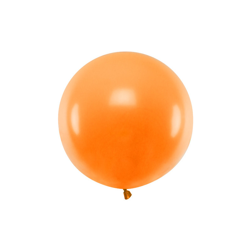 1 Stk. - 60 cm Rund Festballon i Elegant Pastel Mandarin Orange Farve 1 Stk. - 60 cm Rund Festballon i Elegant Pastel Mandarin Orange Farve
