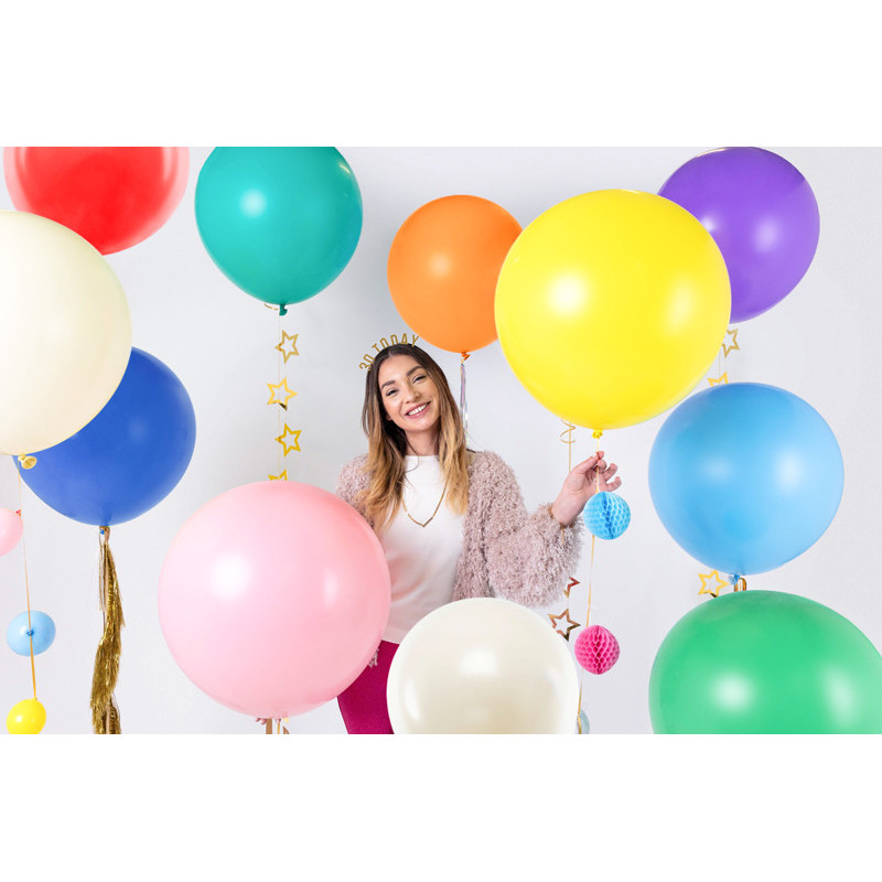 1 Stk. - 60 cm Rund Festballon i Elegant Pastel Mandarin Orange Farve 1 Stk. - 60 cm Rund Festballon i Elegant Pastel Mandarin Orange Farve