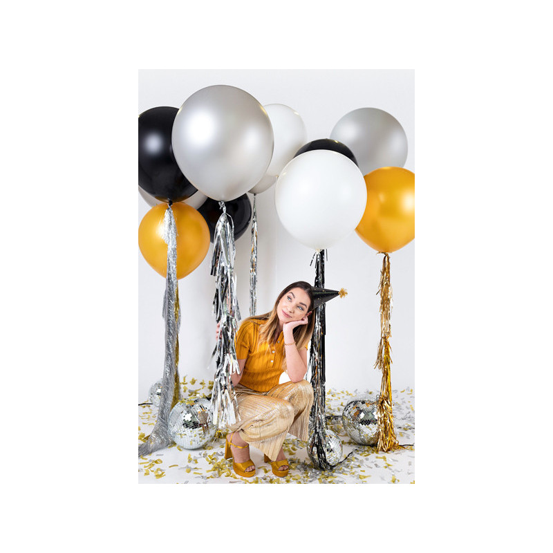 1 Stk. - 60 cm Rund Festballon i Elegant Sort Farve 1 Stk. - 60 cm Rund Festballon i Elegant Sort Farve