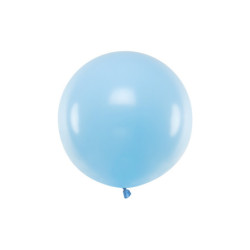 1 Stk. - 60 cm Rund Festballon i Elegant Pastel Baby Blå Farve 1 Stk. - 60 cm Rund Festballon i Elegant Pastel Baby Blå Farve