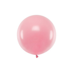 1 Stk. - 60 cm Rund Festballon i Elegant Pastel Baby Lyserød Farve 1 Stk. - 60 cm Rund Festballon i Elegant Pastel Baby Lyserød Farve