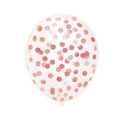 10 stk. Konfetti balloner gennemsigtige rose guld – Festlig dekoration til bryllup & fest