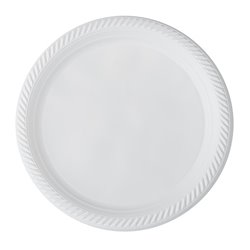 100 stk Dekorative Genbrugelige Tallerkner hvide 26cm