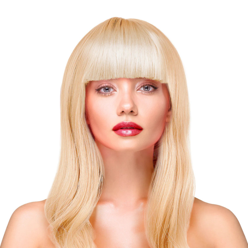 1 stk. Deluxe lang glat Blond paryk - Lys op enhver fest 1 stk. Deluxe lang glat Blond paryk - Lys op enhver fest