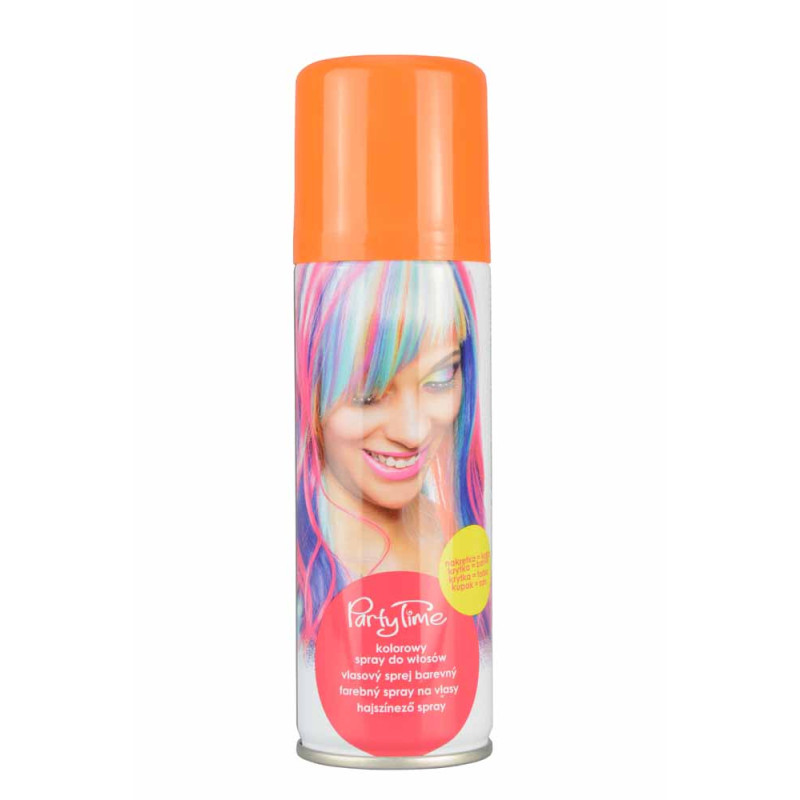 1 Stk. Farverig Orange Hårspray: Fleksibel og Vaskbar Hårfarve Spray, 120 ml