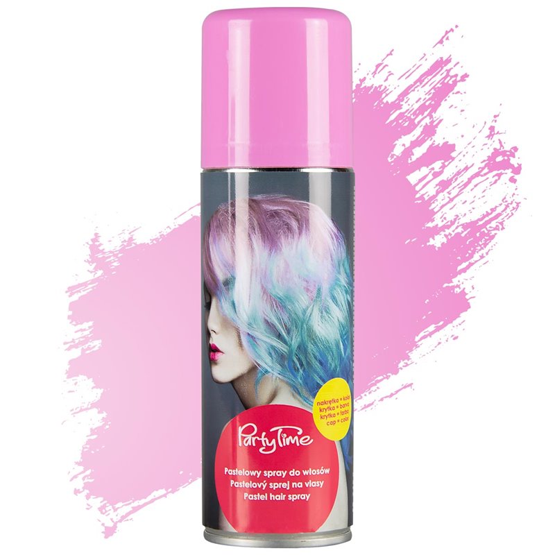 1 Stk. Farverig Pastel Pink Hårspray: Fleksibel og Vaskbar Hårfarve Spray, 120 ml