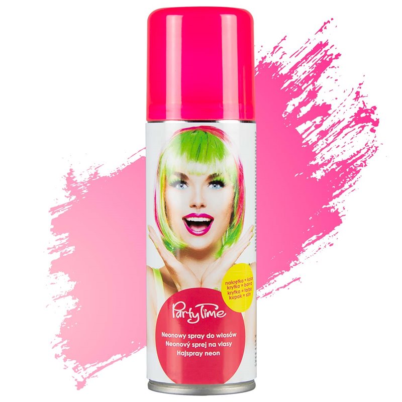 1 Stk. Farverig Neon Pink Hårspray: Fleksibel og Vaskbar Hårfarve Spray, 125 ml