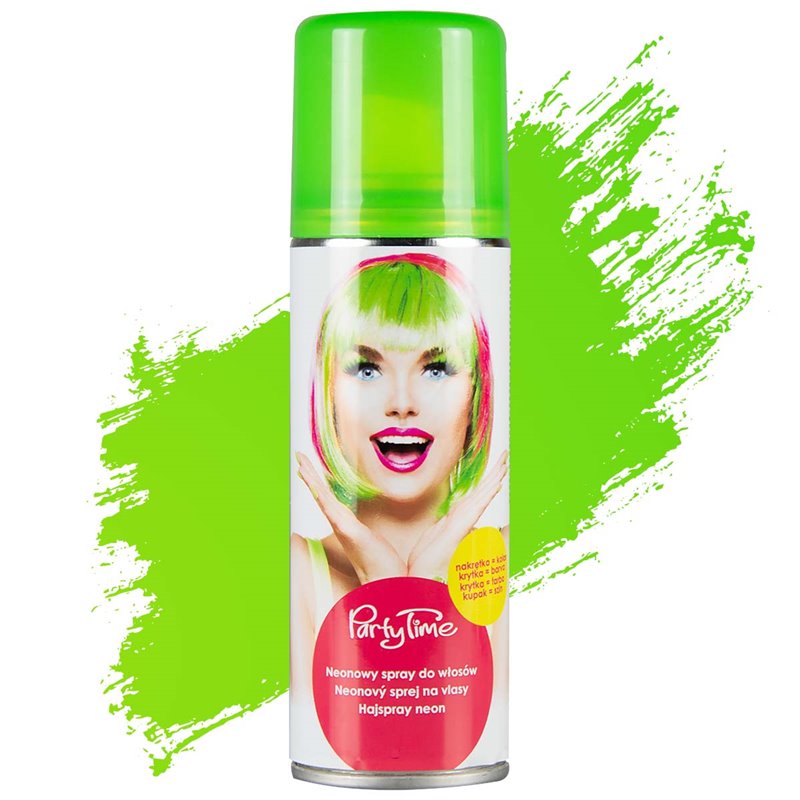 1 Stk. Farverig Neon Grøn Hårspray: Fleksibel og Vaskbar Hårfarve Spray, 125 ml