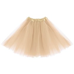 1 stk. Festlig Beige Tylskørt - Tre-lags, 40 cm, Perfekt til Kostumer og Temafester 1 stk. Festlig Beige Tylskørt - Tre-lags, 40 cm, Perfekt til Kostumer og Temafester