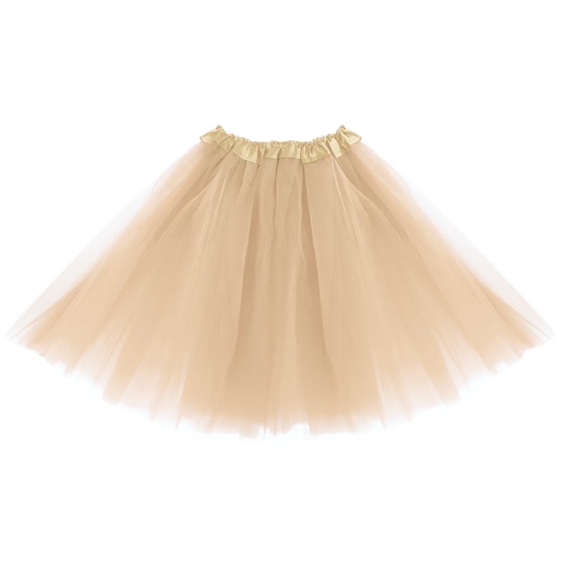 1 stk. Festlig Beige Tylskørt - Tre-lags, 40 cm, Perfekt til Kostumer og Temafester 1 stk. Festlig Beige Tylskørt - Tre-lags, 40 cm, Perfekt til Kostumer og Temafester