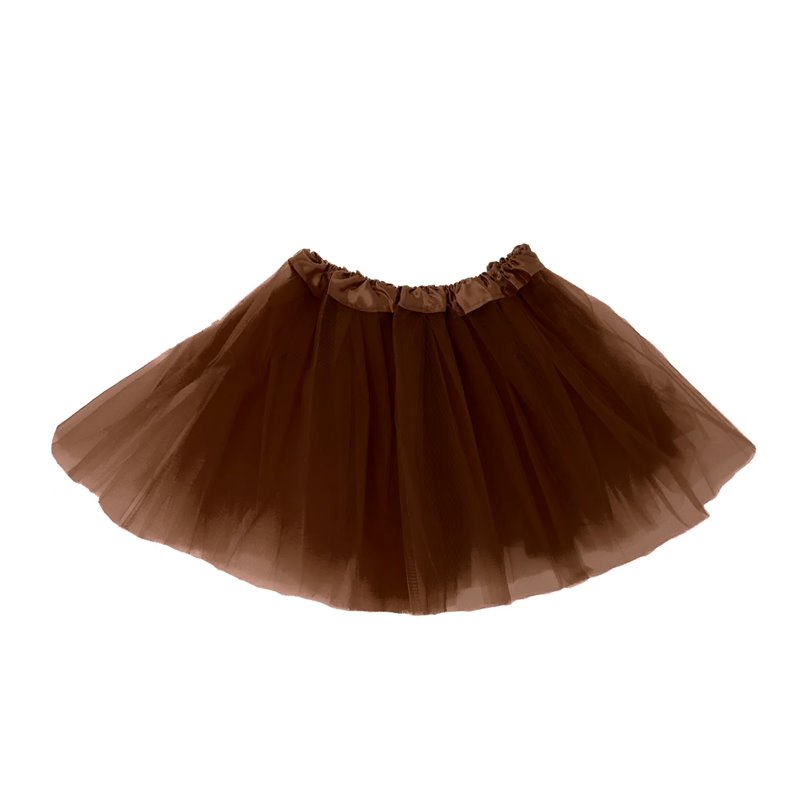 1 stk. Festlig Brun Tylskørt - Tre-lags, 30 cm, Perfekt til Kostumer og Temafester 1 stk. Festlig Brun Tylskørt - Tre-lags, 30 cm, Perfekt til Kostumer og Temafester
